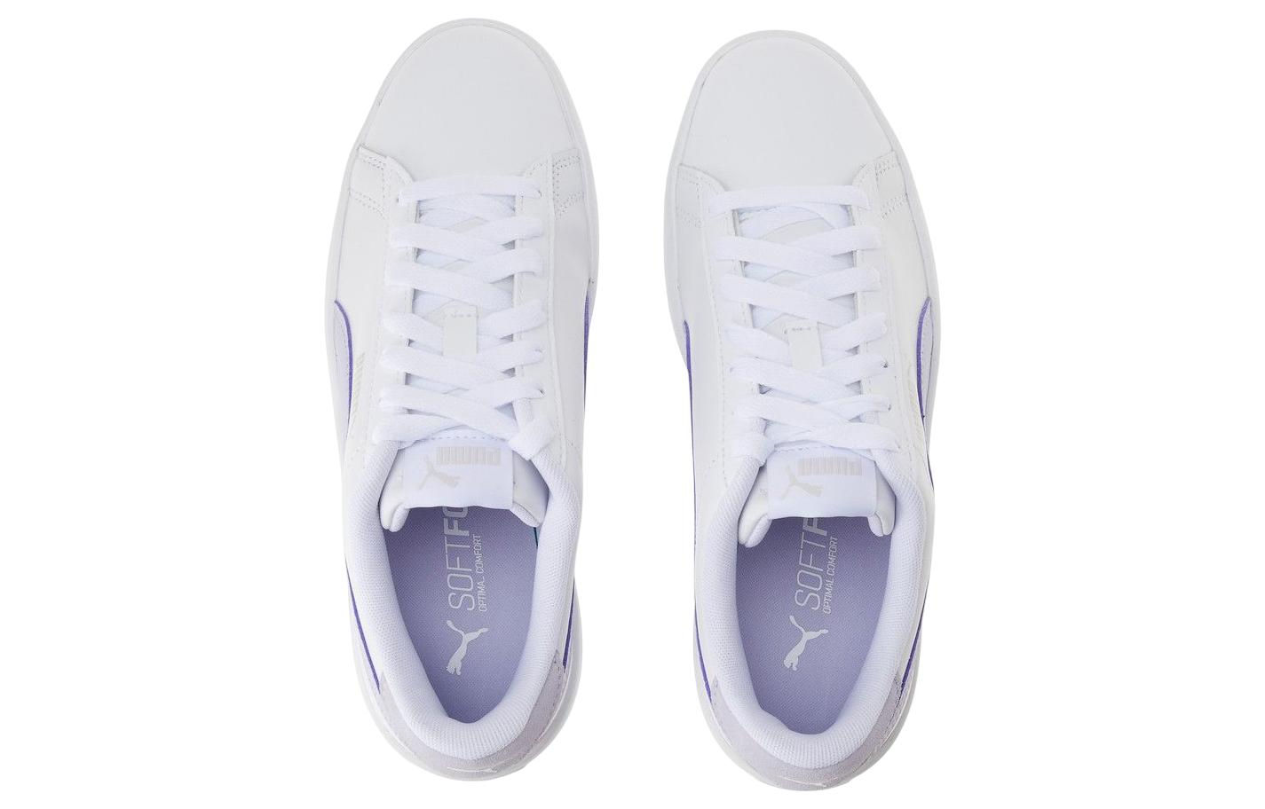 (WMNS) PUMA Lily Platform Laced 'White Purple Heather' 384617-07