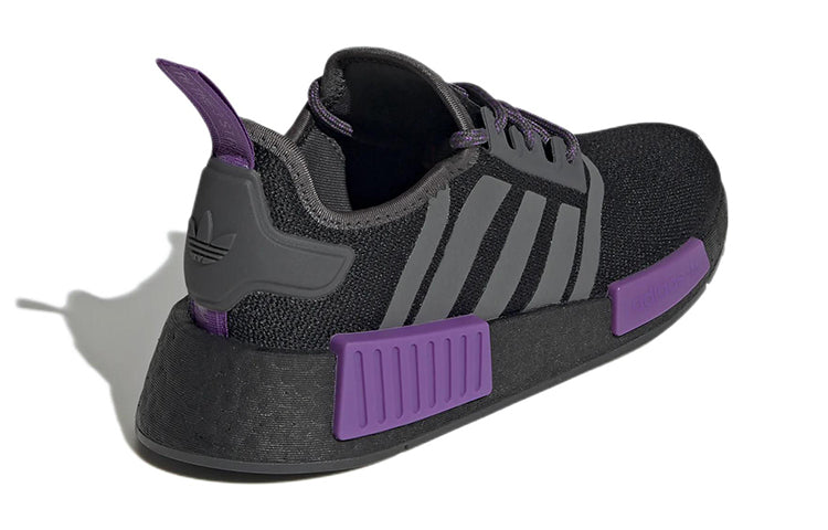 (GS) adidas originals NMD_R1 'Black Grey Active Purple' GX5694