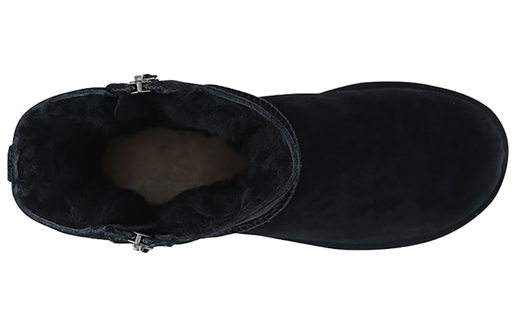 (WMNS) UGG Classic Mini Double Zip Double Zipper Snow Boots Black 1018849-BLK
