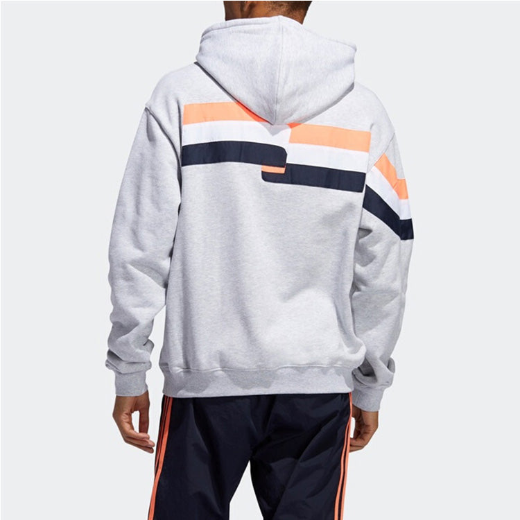 adidas originals RIPPLE HOODY Retro Sports Pullover light grey FM1517