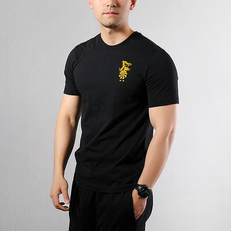 Nike Sportwear Printing Sports Pullover Round Neck Short Sleeve Black CI9843-010