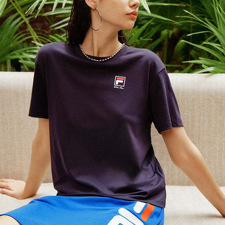 (WMNS) FILA Logo Printing Knitting Blue F11W128152F-NV