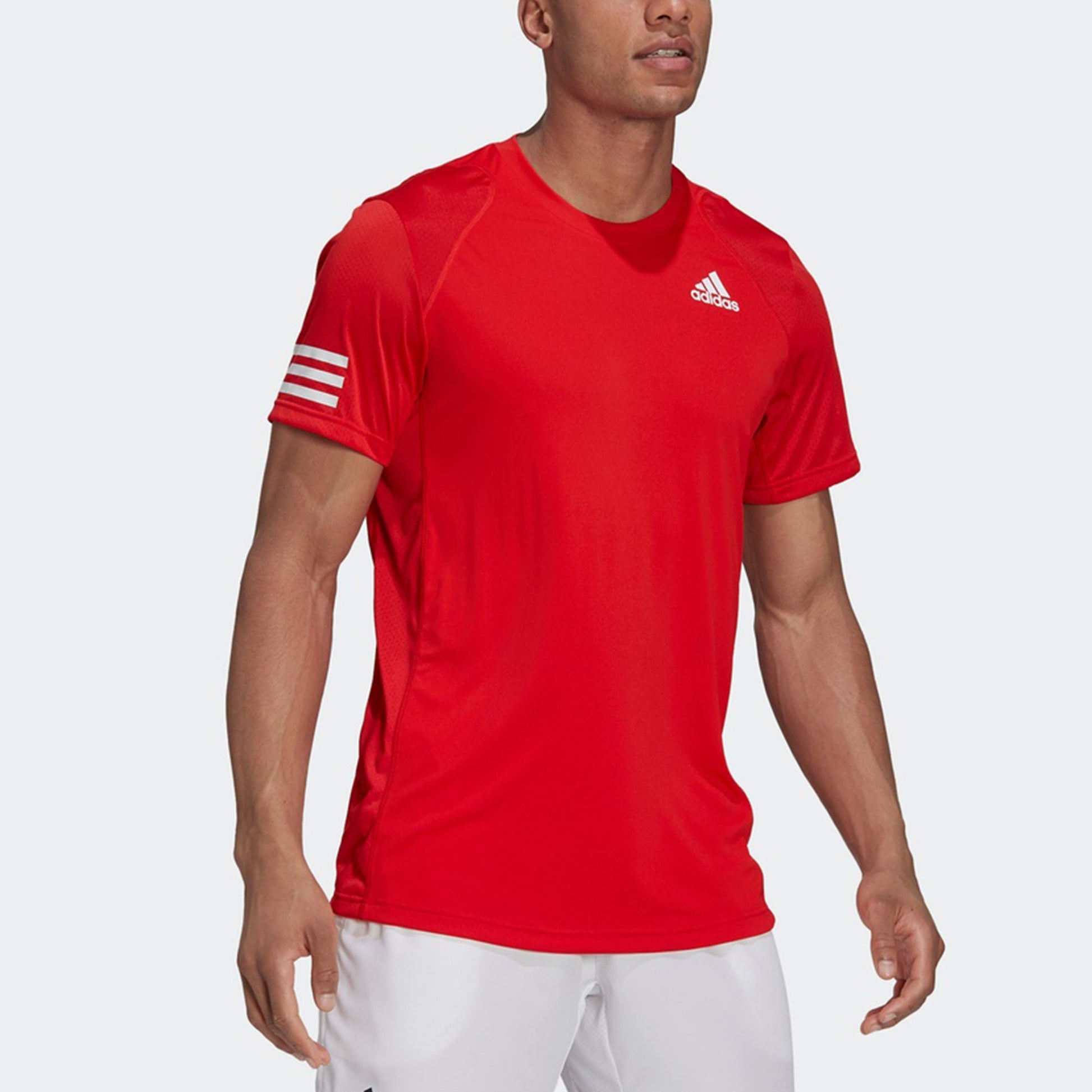 adidas Culb 3str Tee Tennis Sports Training Running Short Sleeve Red H33751