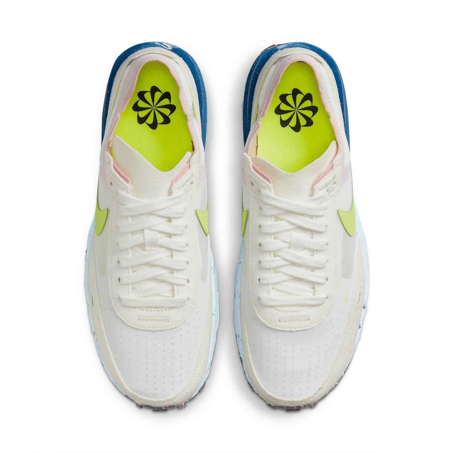 (WMNS) Nike Waffle One Crater Sneakers White/Green/Blue DJ9640-100