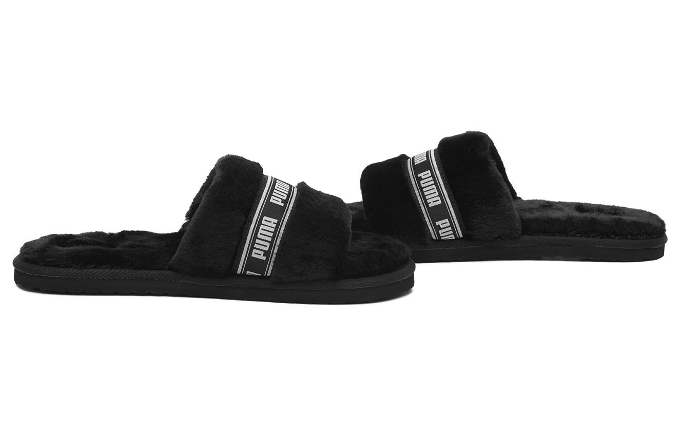 (WMNS) PUMA Fluff Bx Slippers 'Black White' 385342-01