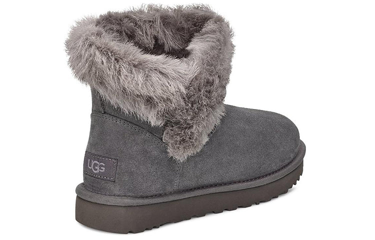 (WMNS) UGG Classic Fluff Pin Mini Fleece Lined Gray 1105609-CHRC