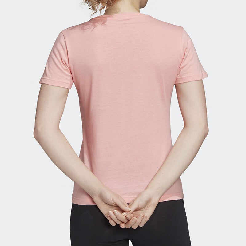 (WMNS) adidas Logo T-shirt 'Pink' FJ5013