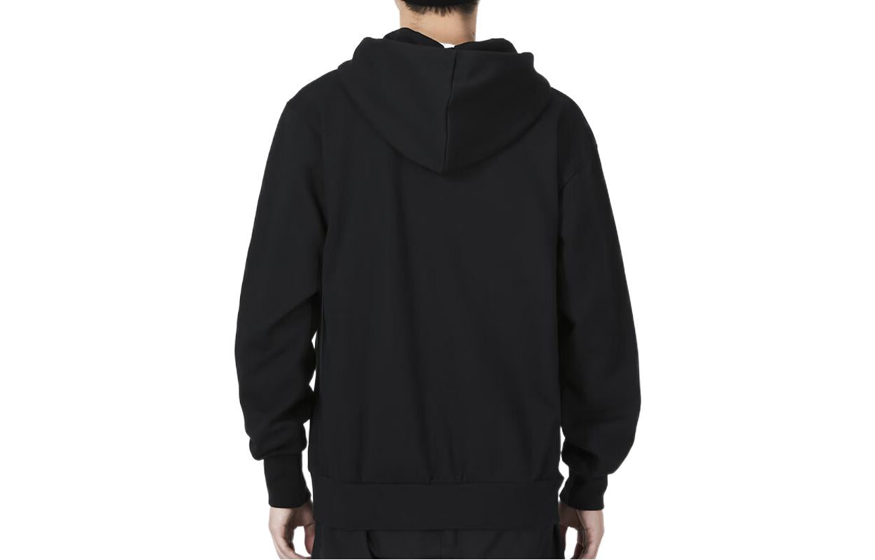 Men's Nike Solid Color Printing Logo Zipper Hooded Running Gym Jacket Black DQ5817-010