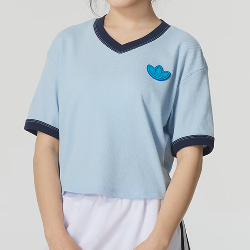 (WMNS) adidas Originals T-Shirt Asia Sizing 'Blue' JI7240