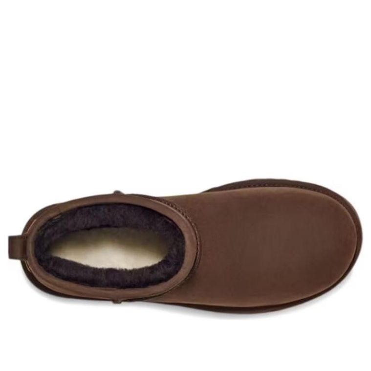 (WMNS) UGG Classic Ultra Mini Leather Boot 'Chocolate' 1157170-CHO