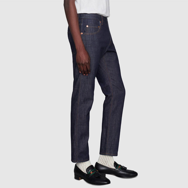 Gucci Tapered Washed Jeans 'Dark Blue Denim' 408637-XDBBS-4100