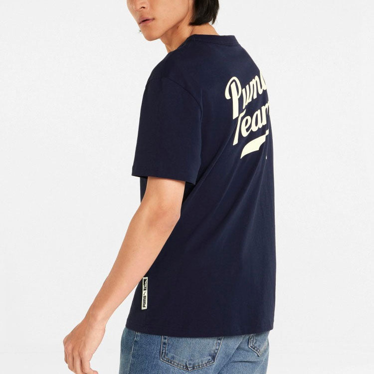 PUMA Word Team Graphic Tee 'Navy' 536929-06