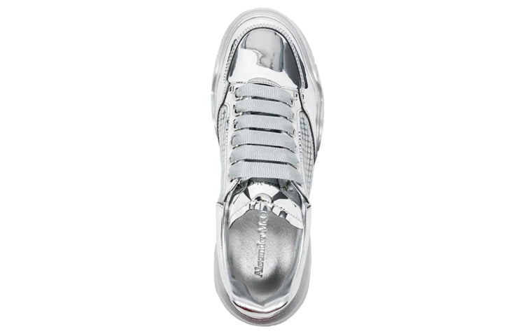 (WMNS) Alexander McQueen Metallic Low-Top sneakers 'Silver' 685679W4SI18257