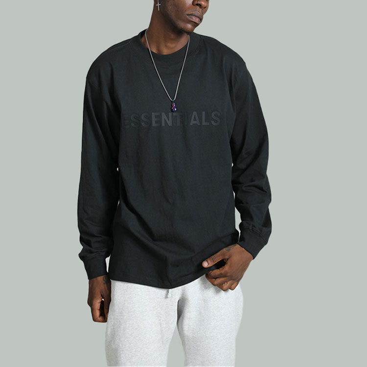 Fear of God Essentials FW20 Long Sleeve Logo Tee 'Black' FOG-FW20-244