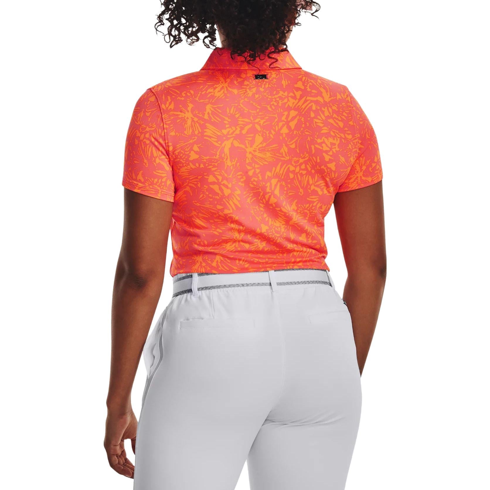 (WMNS) Under Armour Playoff Printed Polo Shirt 'Orange' 1377337-683