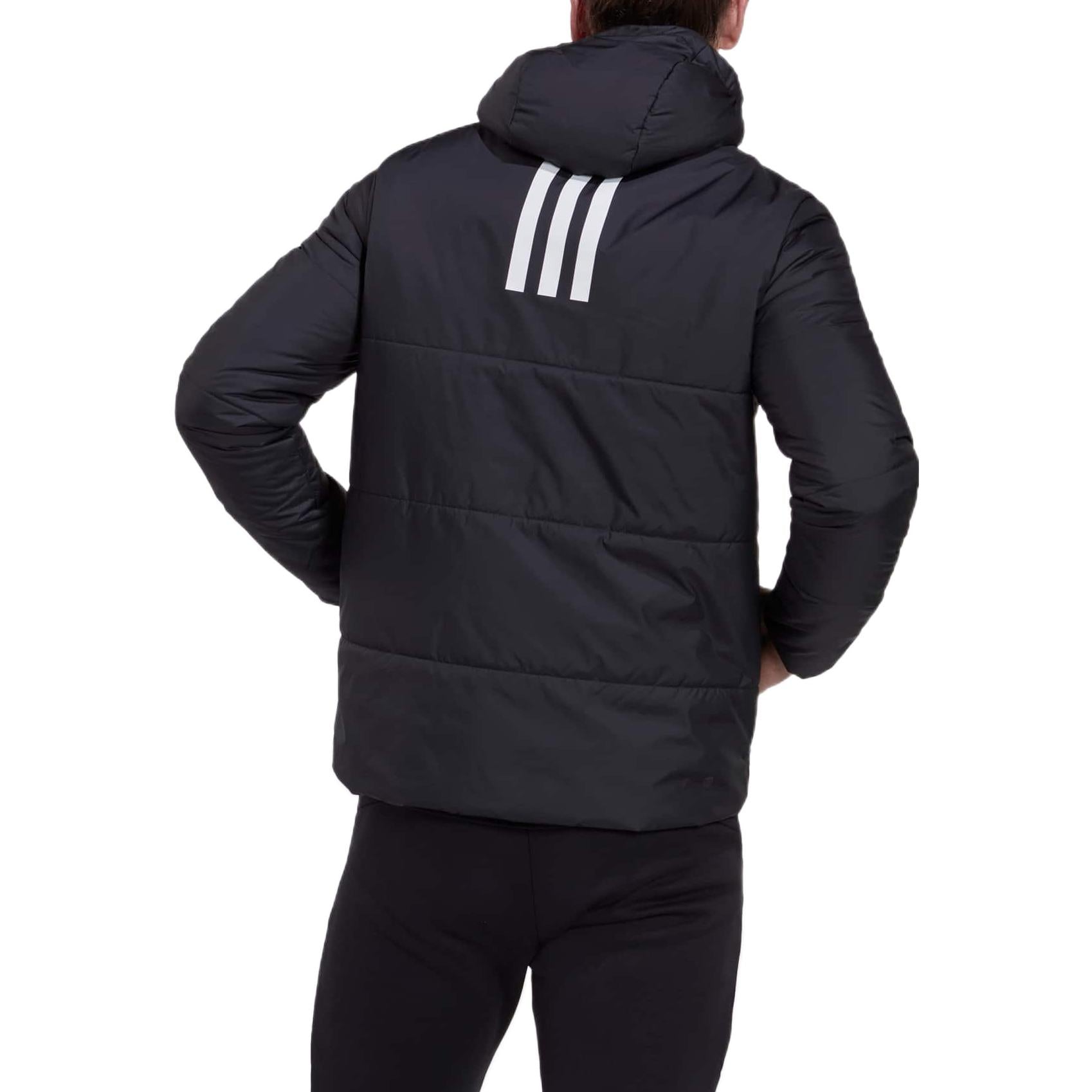 adidas BSC 3-Stripes Hooded Insulated Jacket Asia Sizing 'Black' HG6276