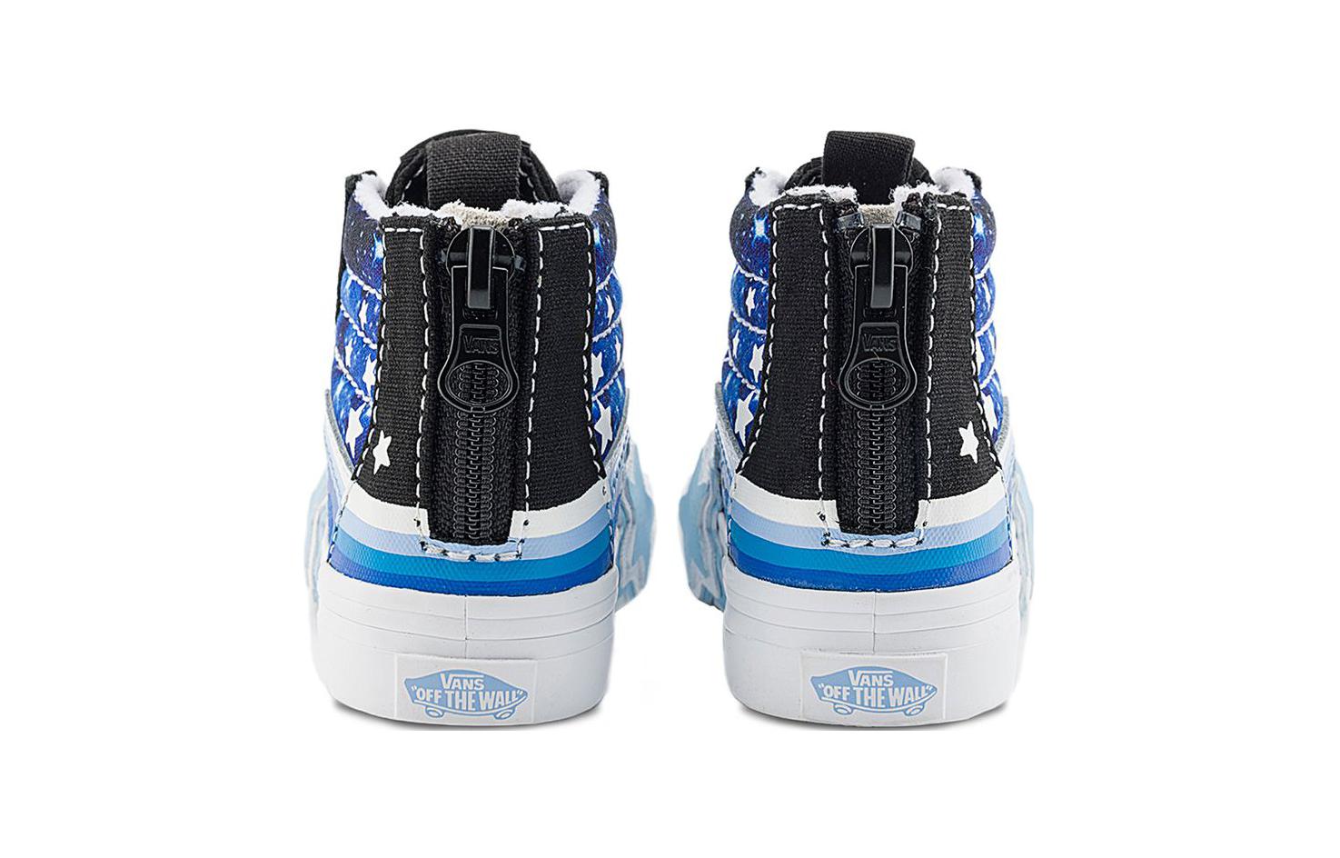 (TD) Vans Sk8-Hi Zip Rainbow Star 'Glow Galaxy Black Blue' VN000BVNY61