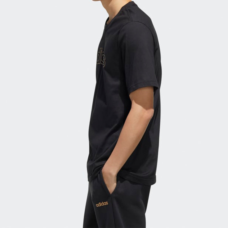 adidas M Ess Br Tee Sports Stylish Round Neck Short Sleeve Black FM3441
