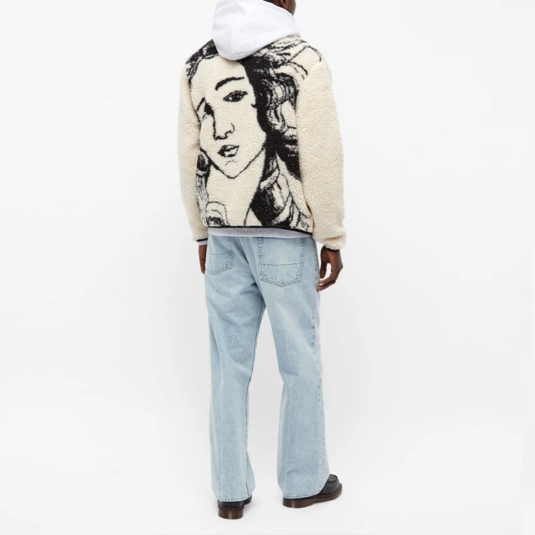 Stussy Venus Jacqrd Sherpa Jacket 'Creamy' 118437F
