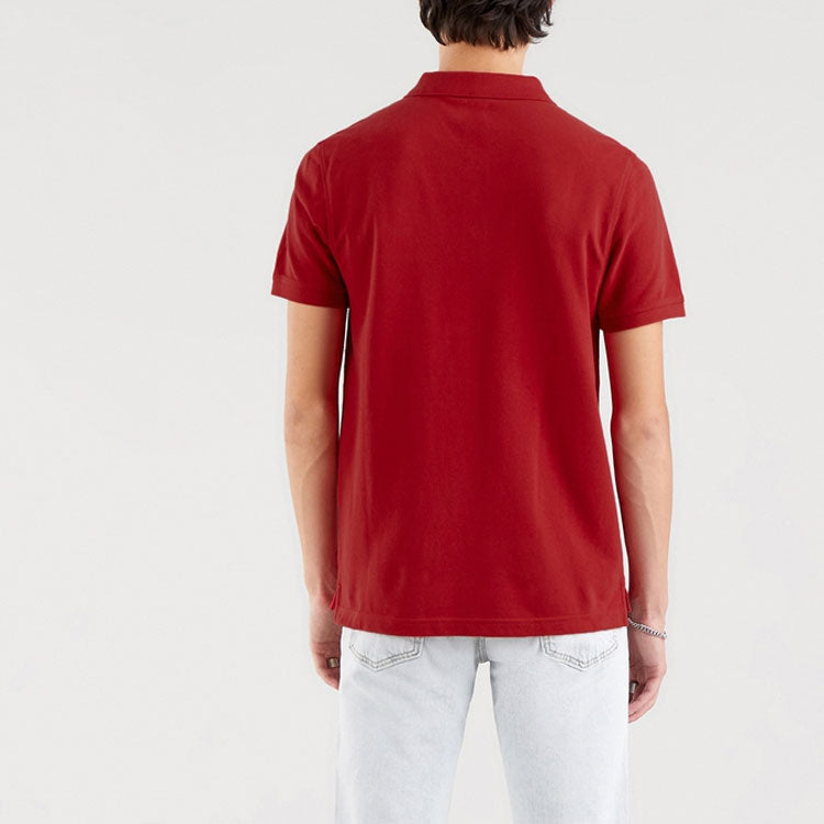 Men's Levis Red Flag Embroidered Polo Short Sleeve Red 35883-0006