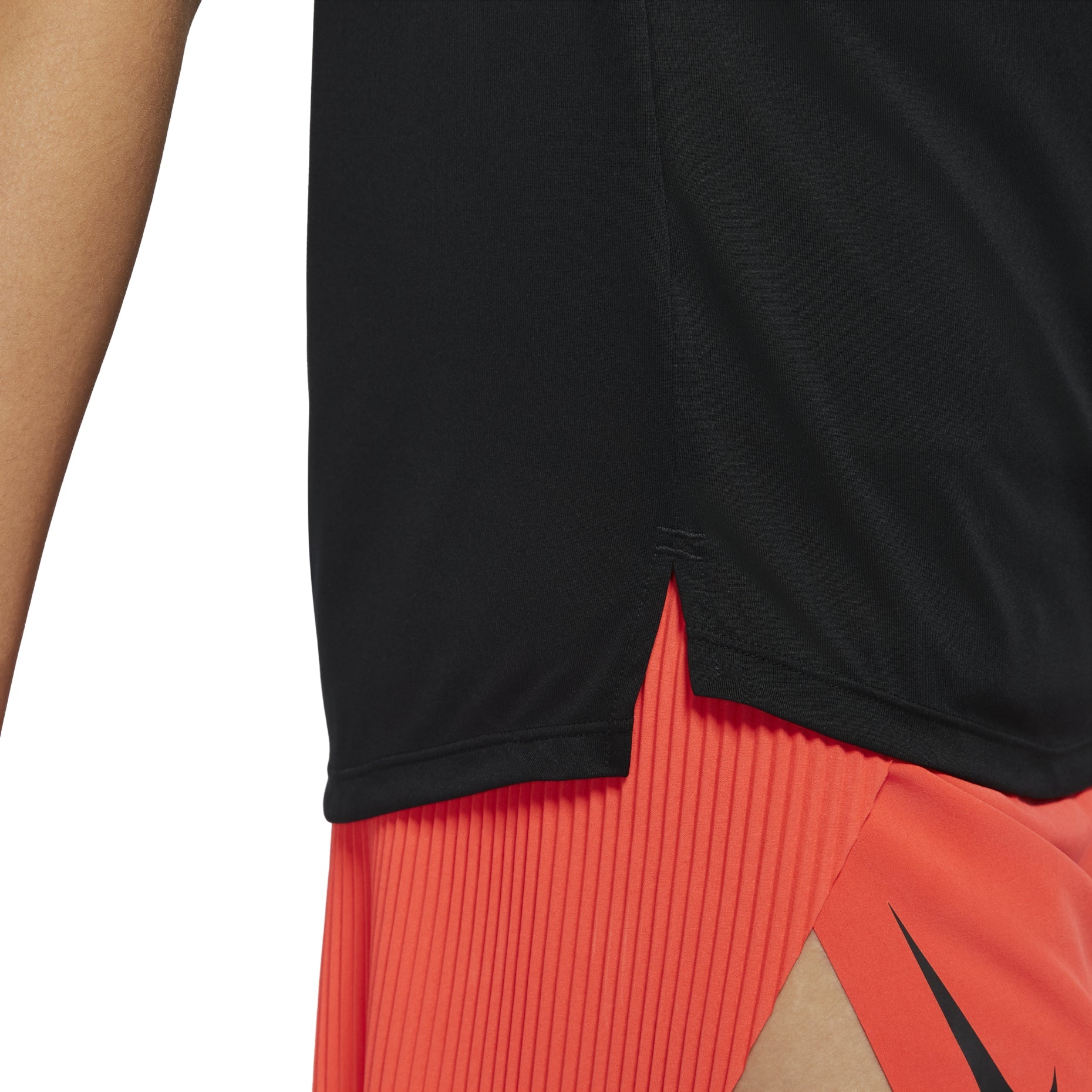 (WMNS) Nike Solid Color Chest Logo Printing Round Neck Short Sleeve Black T-Shirt DD6479-010
