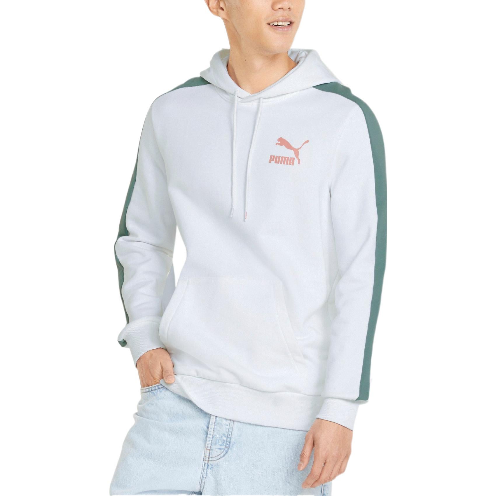 PUMA Cotton Crew Neck Hoodie 'White Blue Pink' 531354-A-52