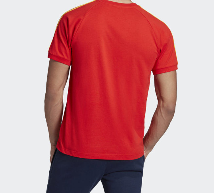 adidas originals MENS 3-S Sports Short Sleeve Pink/Red GP1919