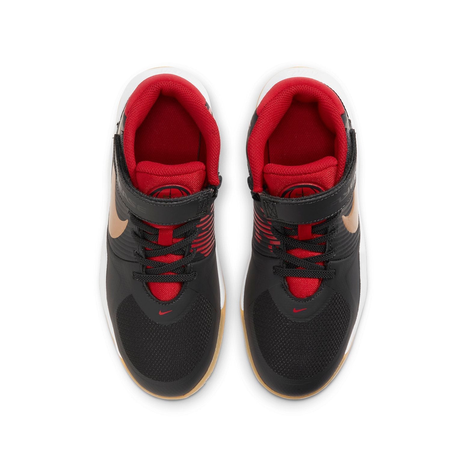 (GS) Nike Team Hustle D 9 FlyEase 'Black Red Gold' BV2952-003