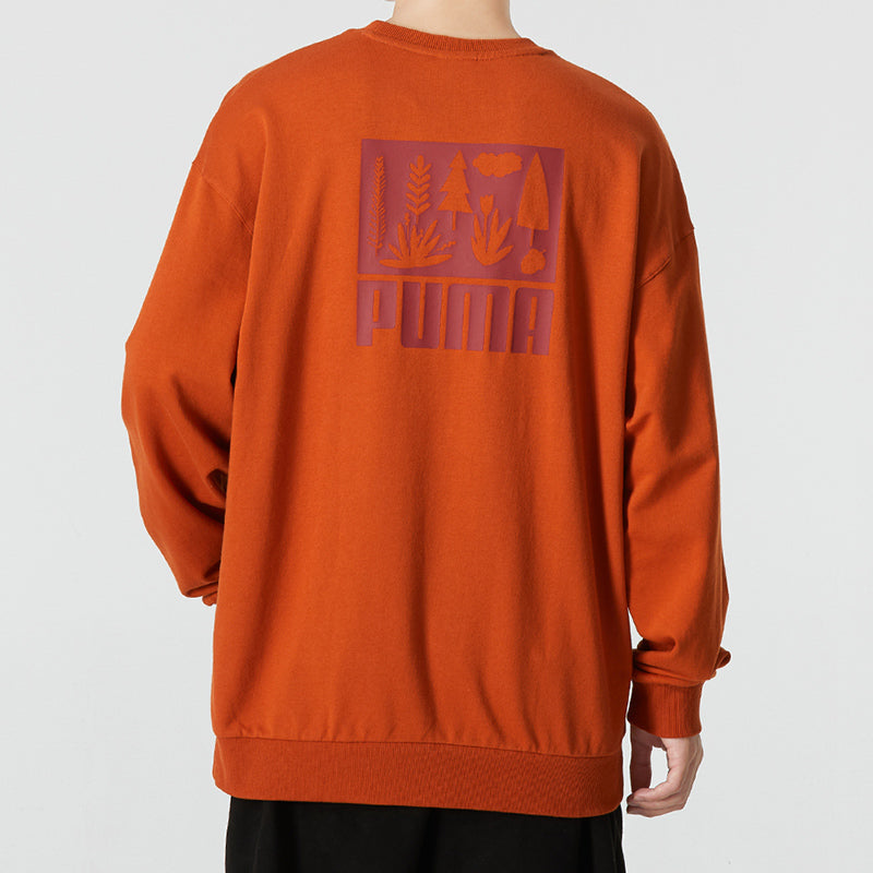 PUMA Logo Crew Neck Sweatshirt 'Orange' 538780-64