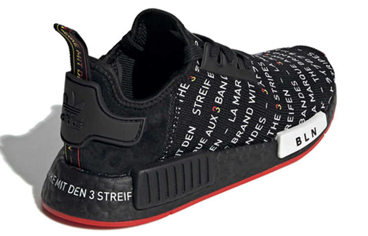 (GS) adidas NMD_R1 'Black White Yellow' EH3200