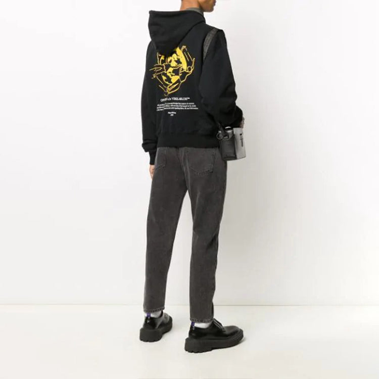 Men's Off-White Logo Printing Black OMBB037F20FLE0031016