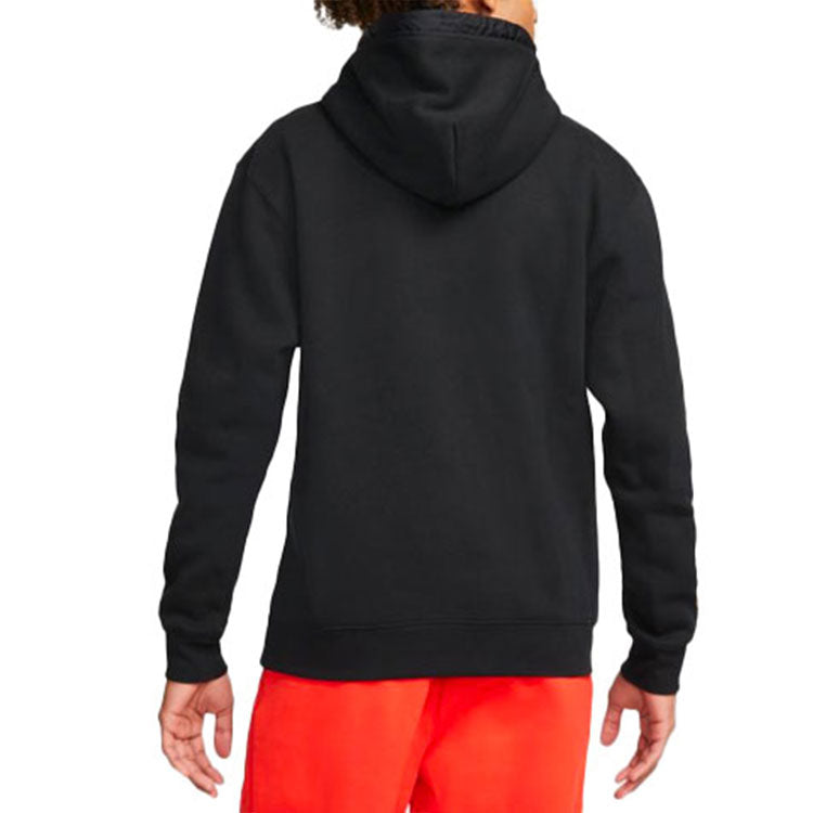 Air Jordan Casual Sports Hooded Lace-up Sweatshirt Men's Black DC9728-010