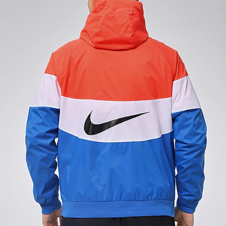 Nike Woven Windproof Athleisure Casual Sports Hooded Jacket Colorblock DC4113-841