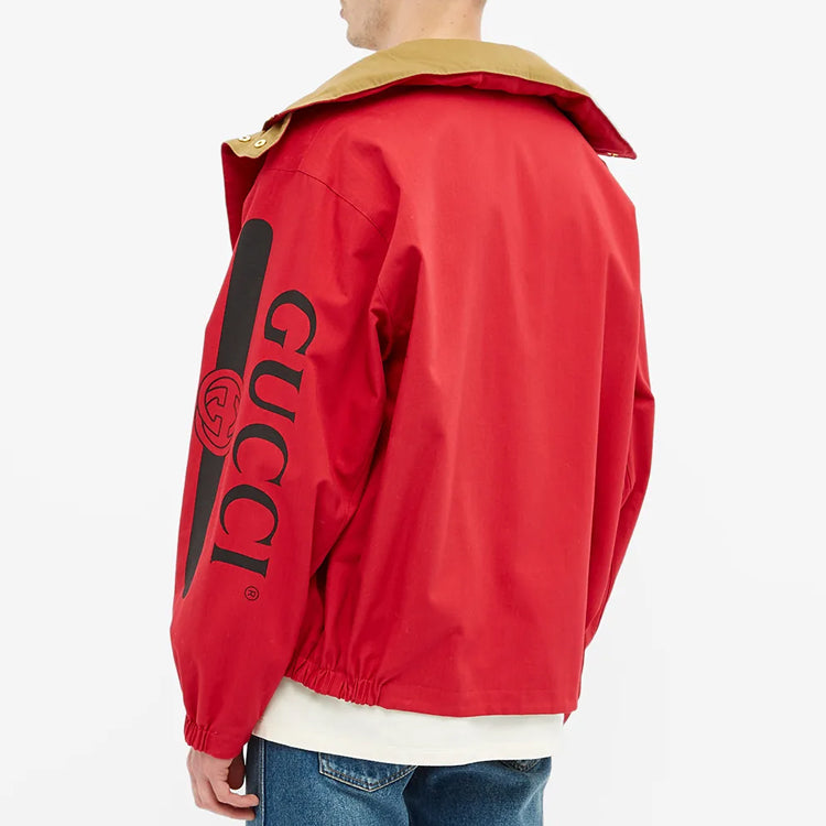 Gucci Reversible Logo Arm Hooded Jacket 'Red' 618902-ZAEOM-6082