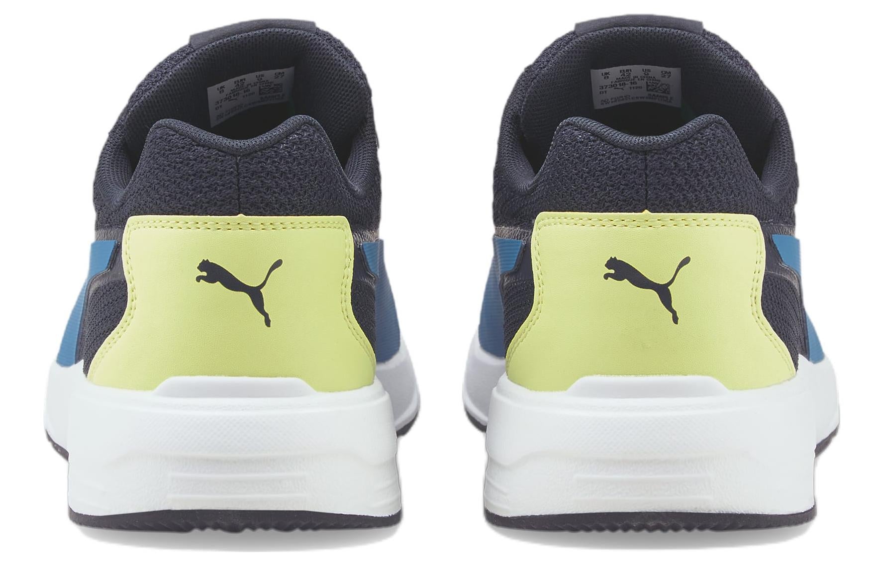 PUMA Taper Low Tops Black Blue Yellow 373018-16
