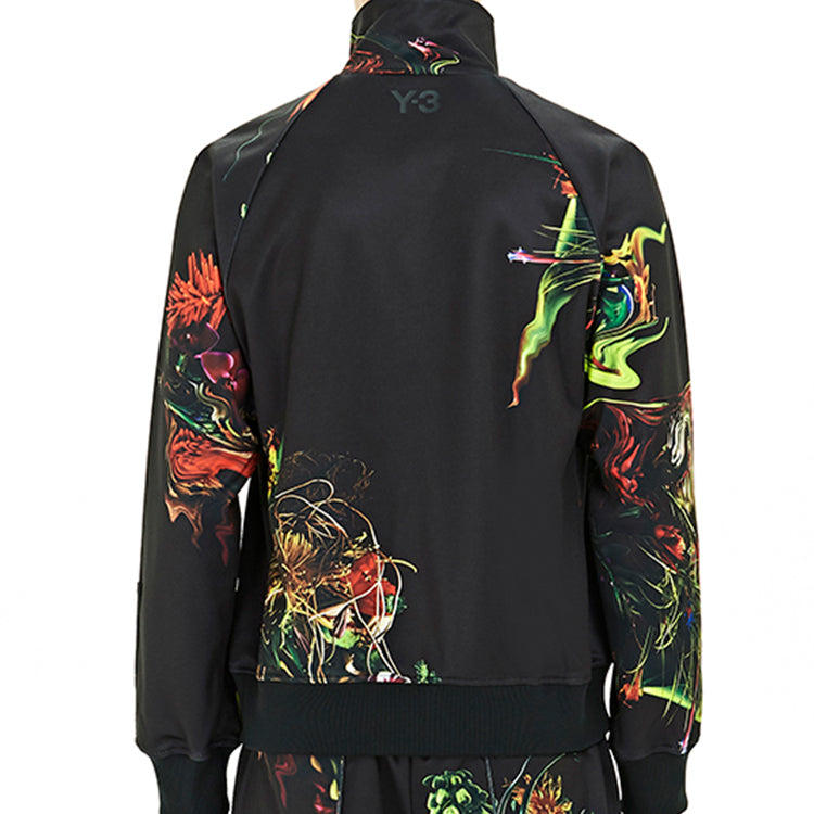 Men's Y-3 Toketa AOP Track Jacket Stand Collar Long Sleeves Casual Black FJ0391