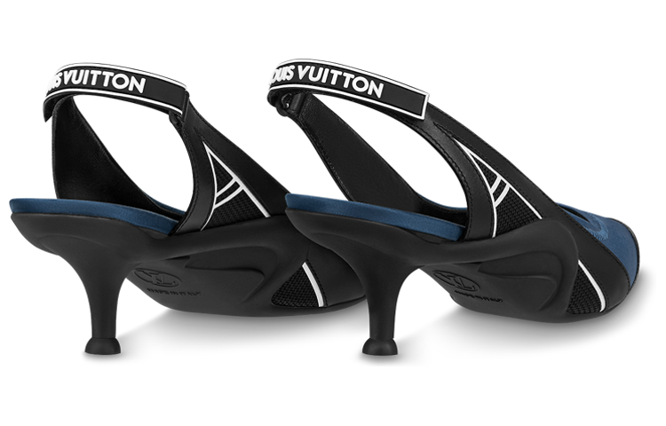 (WMNS) LOUIS VUITTON Archlight 1.0 Nautical Slingback Pumps 'Blue Black' 1ABH93