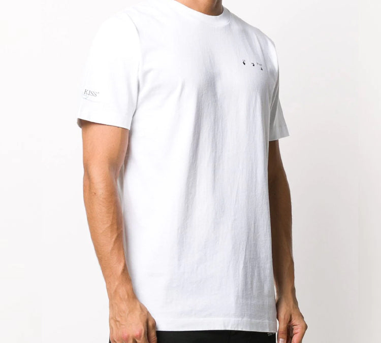 Off-White The Kiss Printing Short Sleeve White OMAA027T20JER0360110