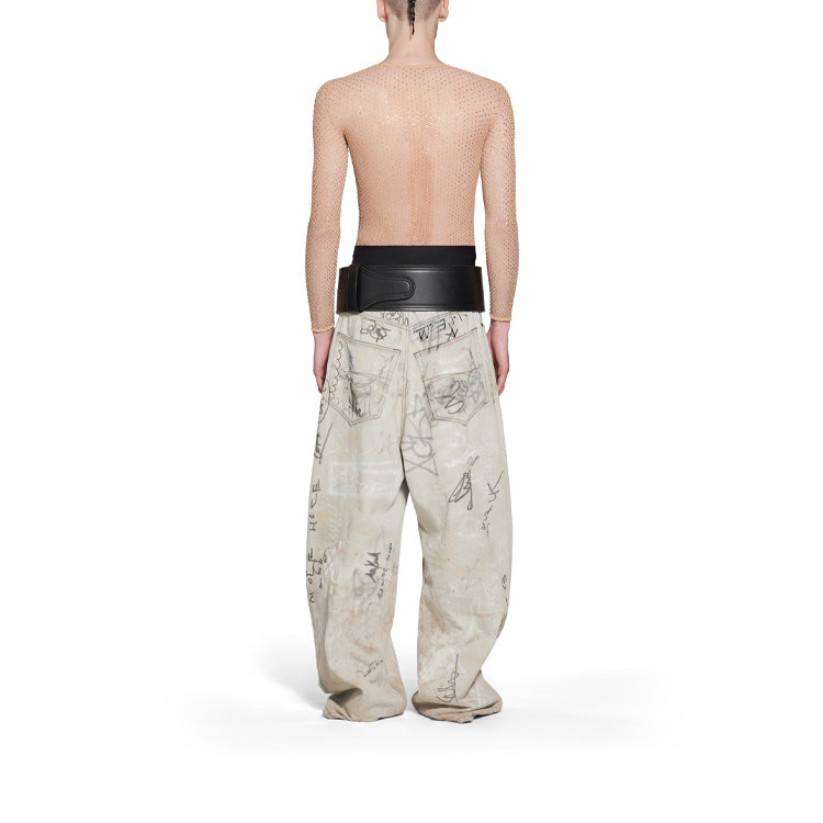Balenciaga Graffiti Baggy Pants 'Grey' 745223TBP475411