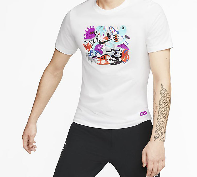 Nike Dri-FIT Tokyo Cartoon Printing Short Sleeve White CN8100-100