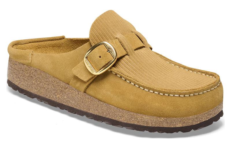 (WMNS) Birkenstock Buckley Suede Embossed 'Corduroy Cork Brown' 1026235