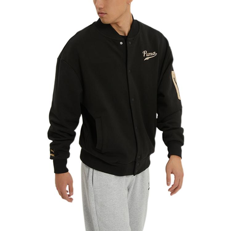 PUMA Logo Baseball Jacket 'Black' 536788-01