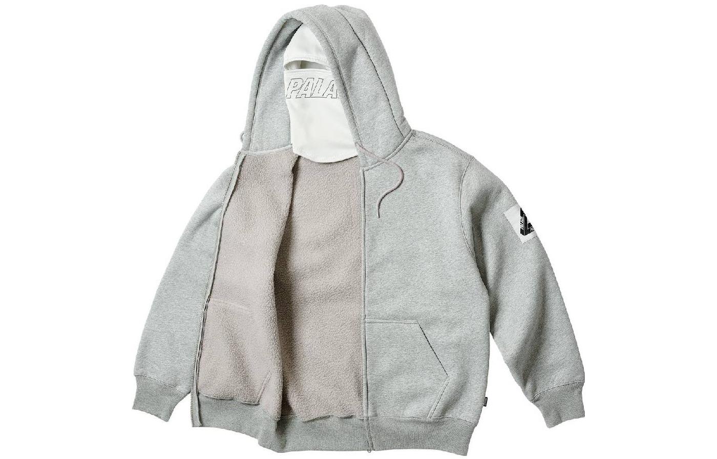 Palace Facemask Shearling Thermal Hood 'Grey' P23CS204