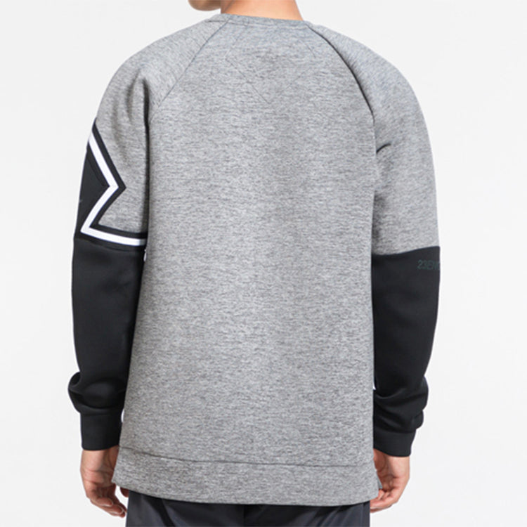 Air Jordan Men's O Neck Long Sleeve Sweatshirt Grey 'Gray Black' 939945-091