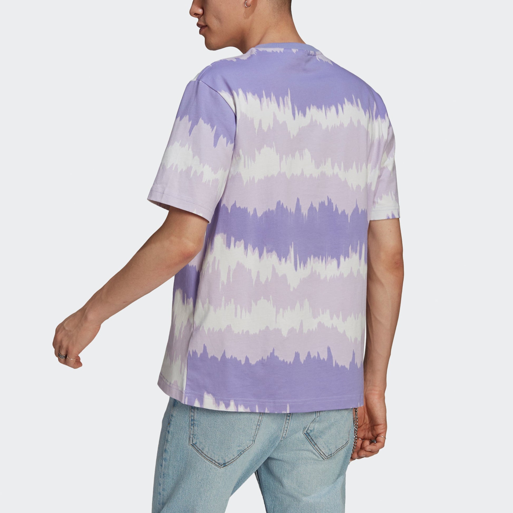 adidas originals Adv Aop T Shirt Printing Sports Round Neck Short Sleeve Purple GN2354