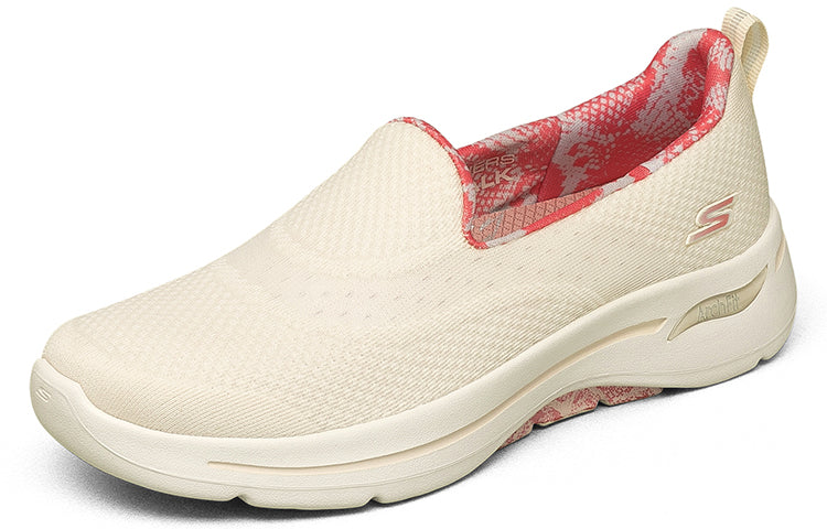 (WMNS) Skechers Go Walk Arch Fit 'Cream White' 124475-NTCL