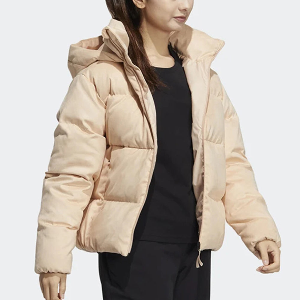 (WMNS) adidas Faux Suede Puffy Down Jacket Asia Sizing 'Beige' H20808