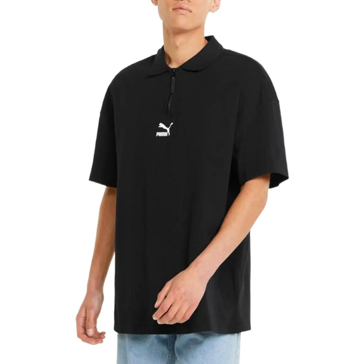 PUMA Logo Polo Shirt 'Black' 535271-01
