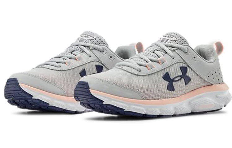 (WMNS) Under Armour Charged Assert 8 Sports Shoes Grey/Pink 3021972-105