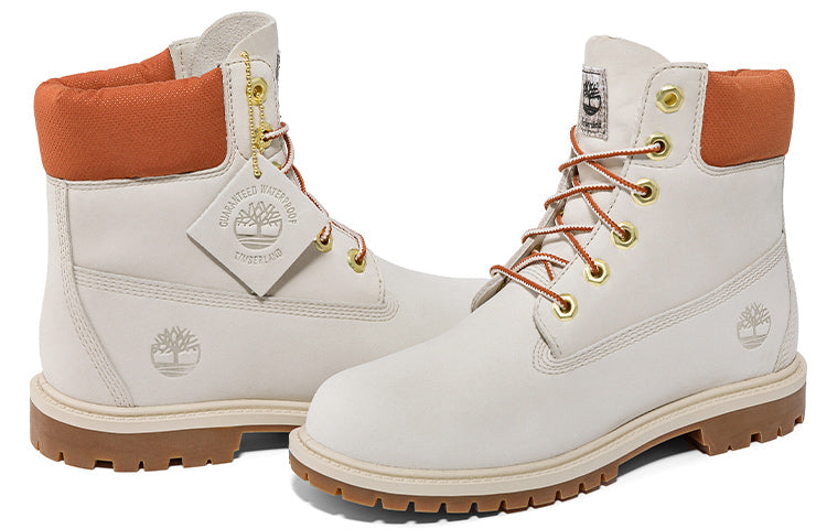 (WMNS) Timberland Heritage 6 Inch Waterproof Boots 'White Nubuck' A5RVCW